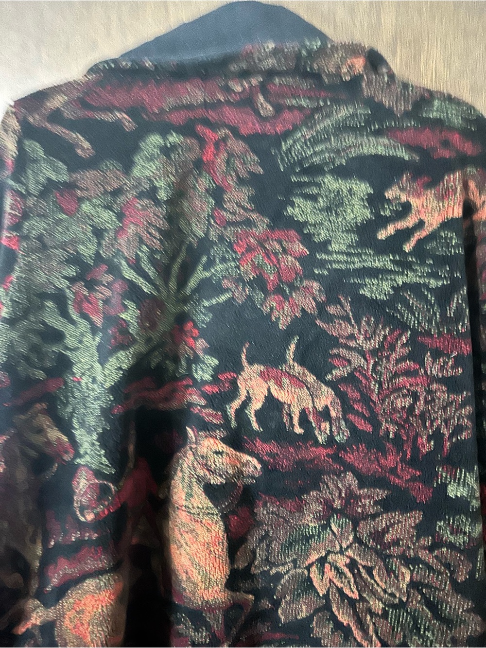 Vintage County Clothing Co. Tapestry Floral Jacket Multicolor Hunt Horse Rider M - Picture 9 of 10
